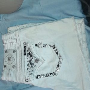Size 33 miss me white shorts